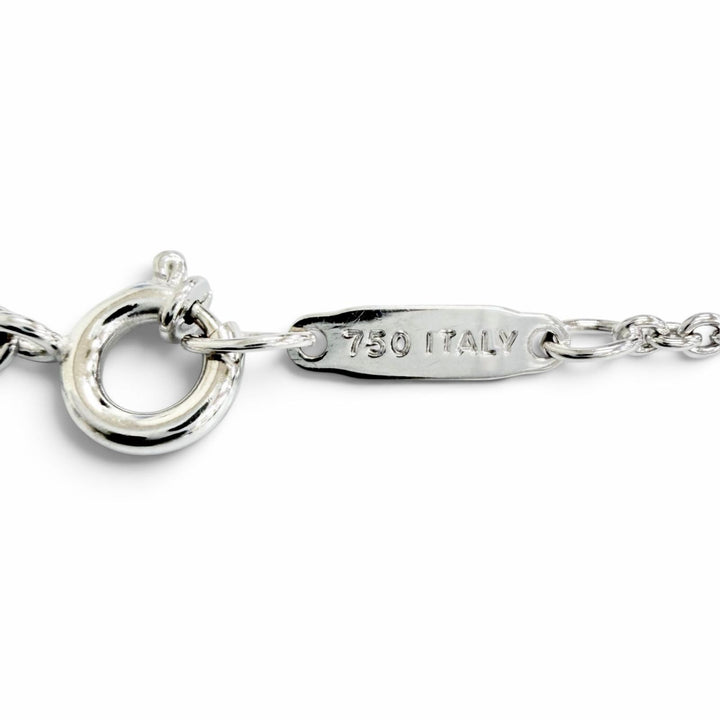 Great TIFFANY&Co. Necklace 1837 Circle Necklace with 1 Diamond, 750 (WG)