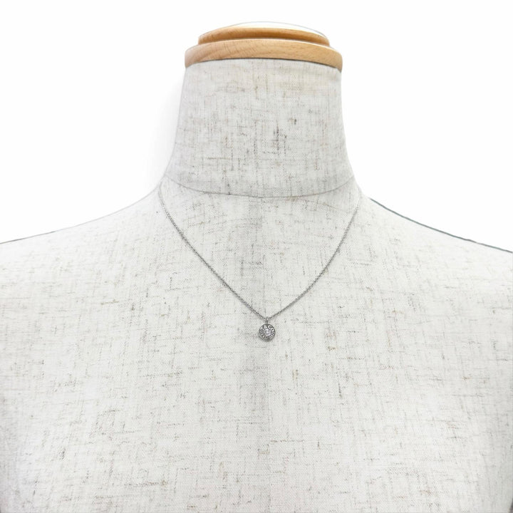 Great TIFFANY&Co. Necklace 1837 Circle Necklace with 1 Diamond, 750 (WG)