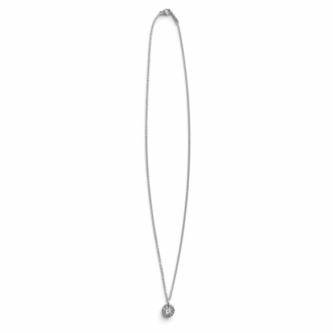 Great TIFFANY&Co. Necklace 1837 Circle Necklace with 1 Diamond, 750 (WG)