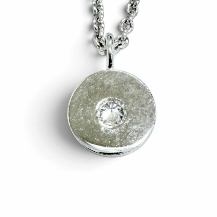 Great TIFFANY&Co. Necklace 1837 Circle Necklace with 1 Diamond, 750 (WG)