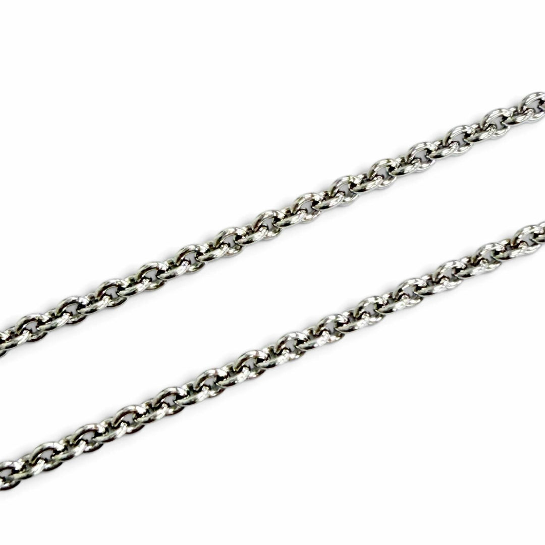 Great TIFFANY&Co. Necklace 1837 Circle Necklace with 1 Diamond, 750 (WG)