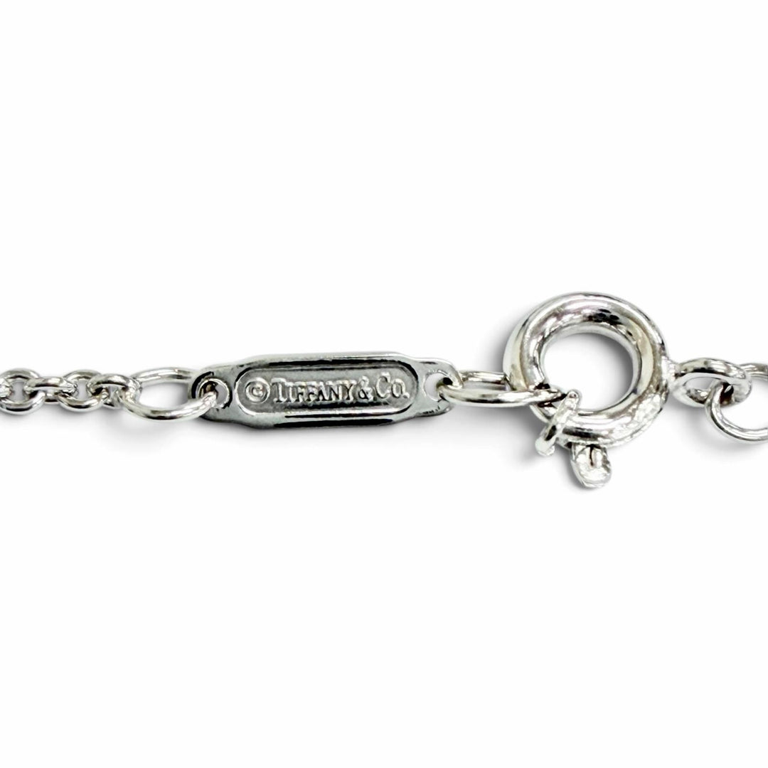 Great TIFFANY&Co. Necklace 1837 Circle Necklace with 1 Diamond, 750 (WG)