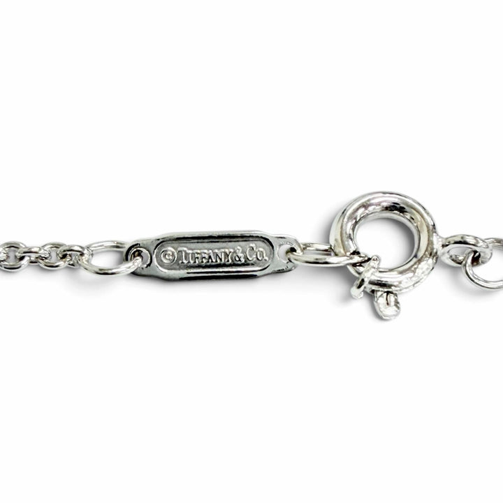 Great TIFFANY&Co. Necklace 1837 Circle Necklace with 1 Diamond, 750 (WG)