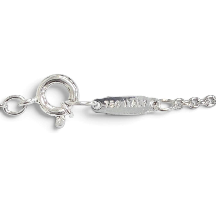 Great TIFFANY&Co. Necklace 1837 Circle Necklace with 1 Diamond, 750 (WG)
