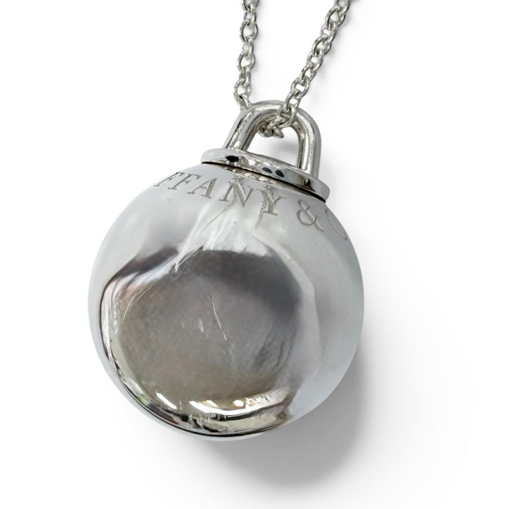 Great TIFFANY&Co. Necklace Ball Necklace Silver AG925