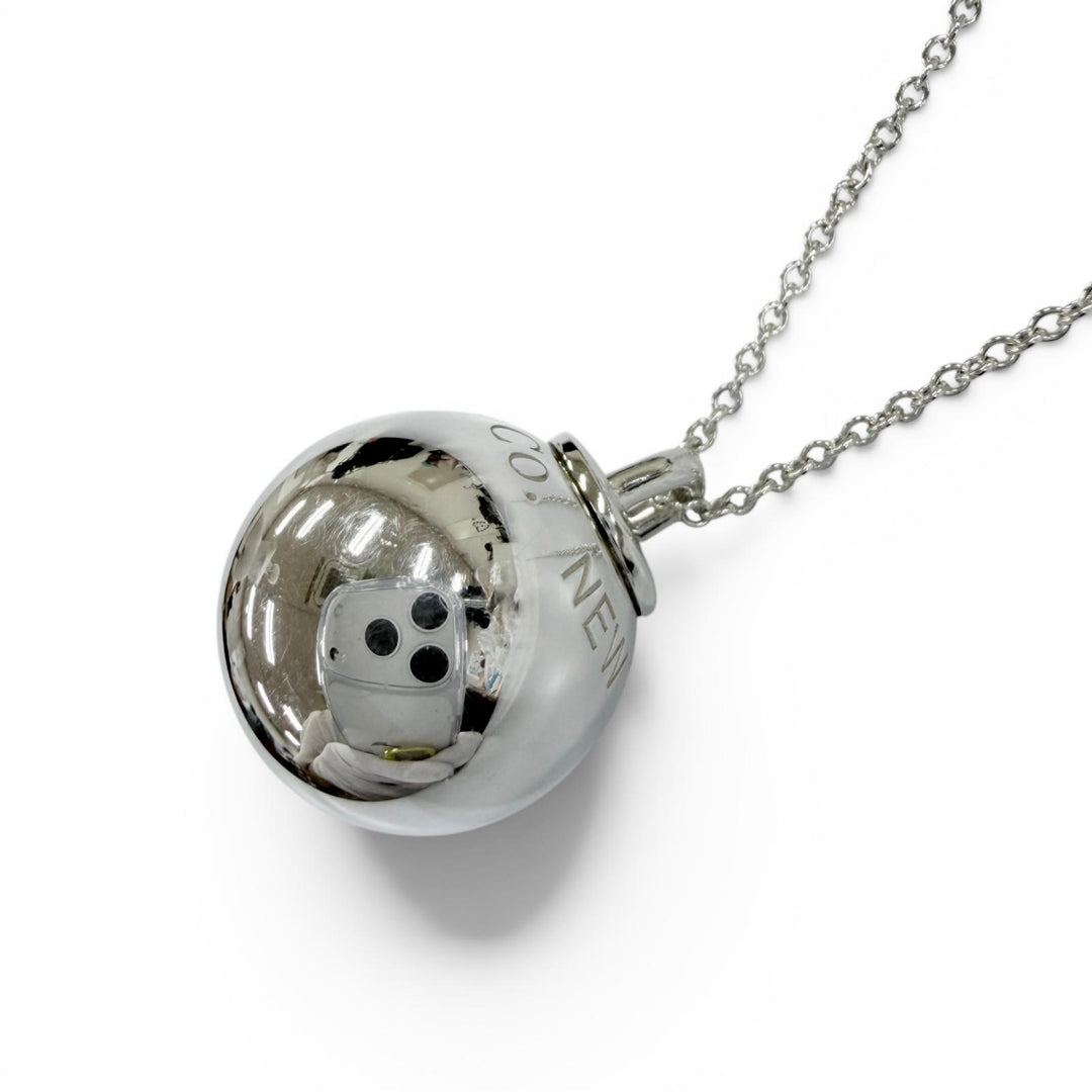 Great TIFFANY&Co. Necklace Ball Necklace Silver AG925