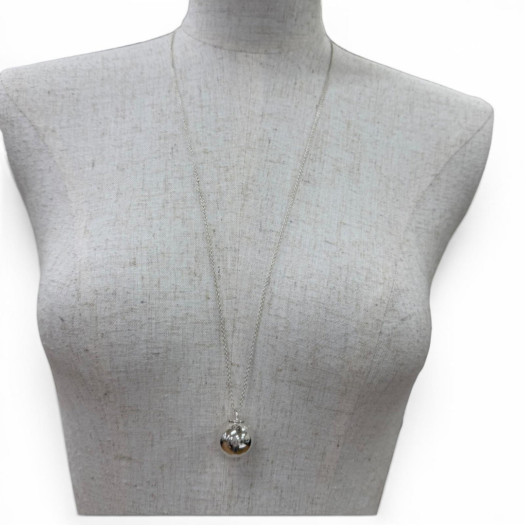 Great TIFFANY&Co. Necklace Ball Necklace Silver AG925