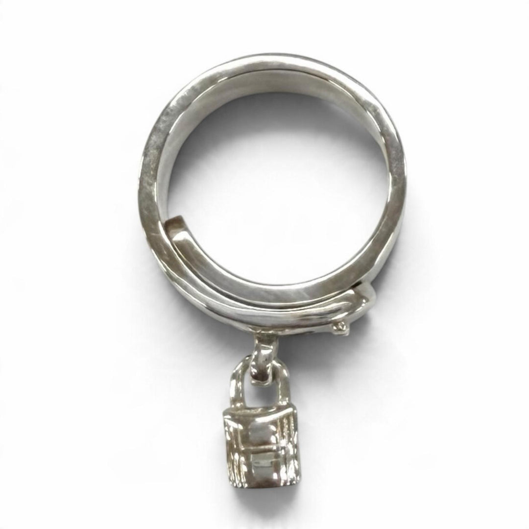 Excellent HERMES Ring ring Kelly Silver AG925 Women 48 (Equivalent to JP No. 8)