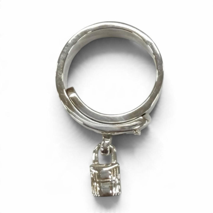Excellent HERMES Ring ring Kelly Silver AG925 Women 48 (Equivalent to JP No. 8)