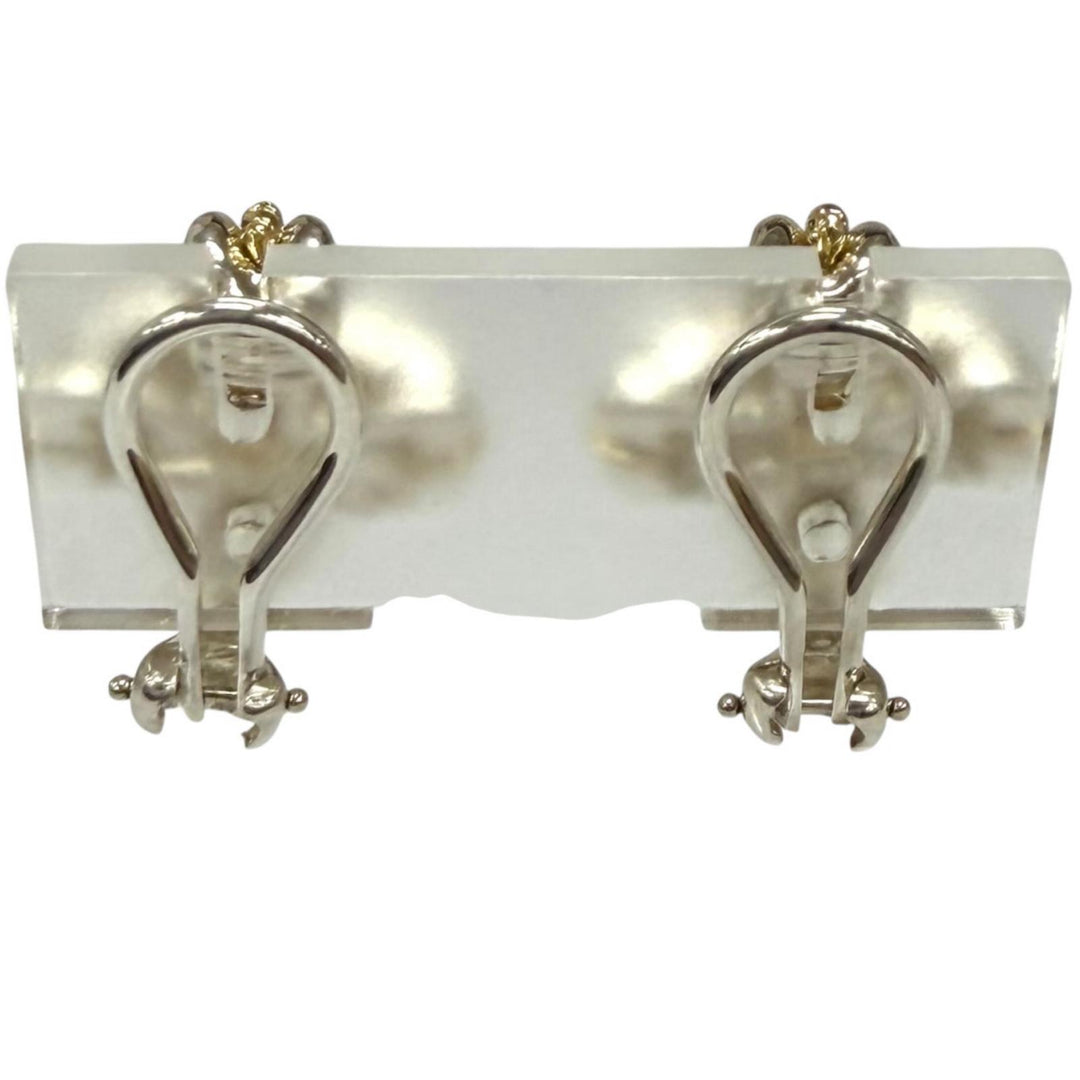 Excellent TIFFANY&Co. Earring Signature cross Silver 925 Women