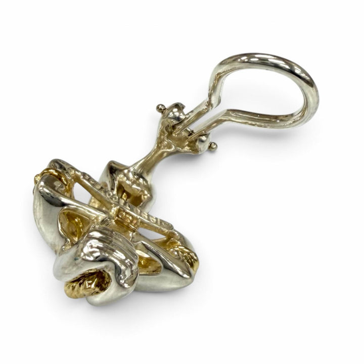 Excellent TIFFANY&Co. Earring Signature cross Silver 925 Women