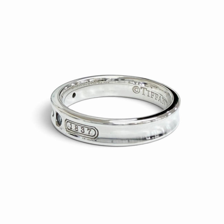 Excellent TIFFANY&Co. Ring ring 1837 Narrow 2PSapphire Ring Silver 925 Women