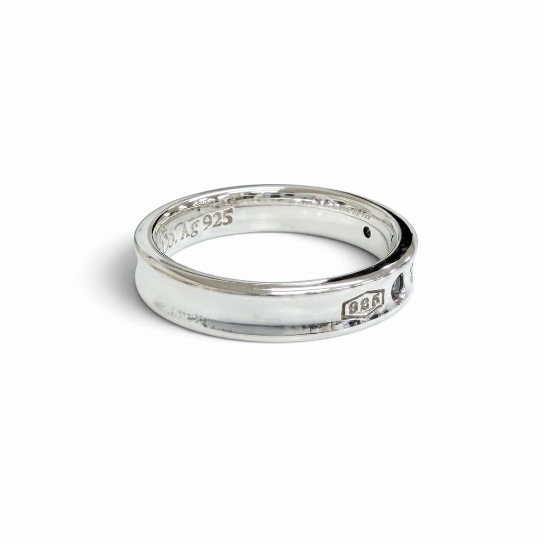 Excellent TIFFANY&Co. Ring ring 1837 Narrow 2PSapphire Ring Silver 925 Women