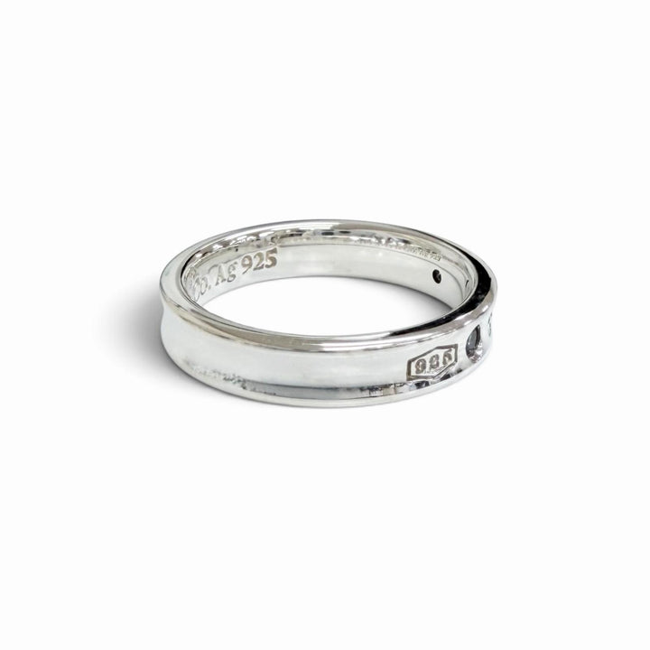 Excellent TIFFANY&Co. Ring ring 1837 Narrow 2PSapphire Ring Silver 925 Women