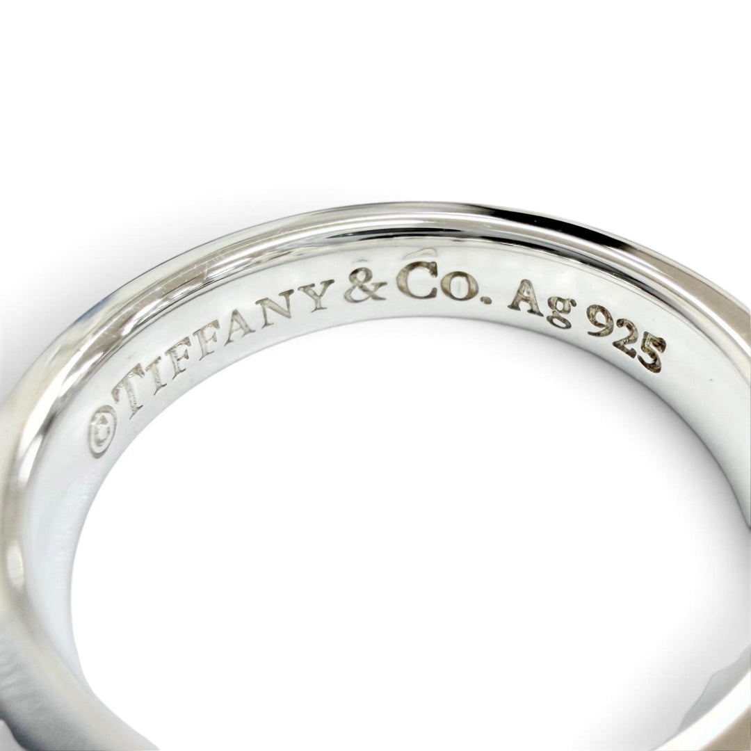 Excellent TIFFANY&Co. Ring ring 1837 Narrow 2PSapphire Ring Silver 925 Women