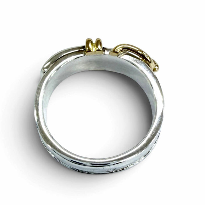 Excellent HERMES Ring ring Ceinture Belt Ring Silver 925 Women 50