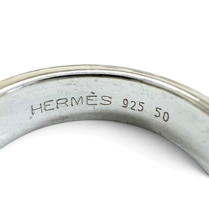 Excellent HERMES Ring ring Ceinture Belt Ring Silver 925 Women 50