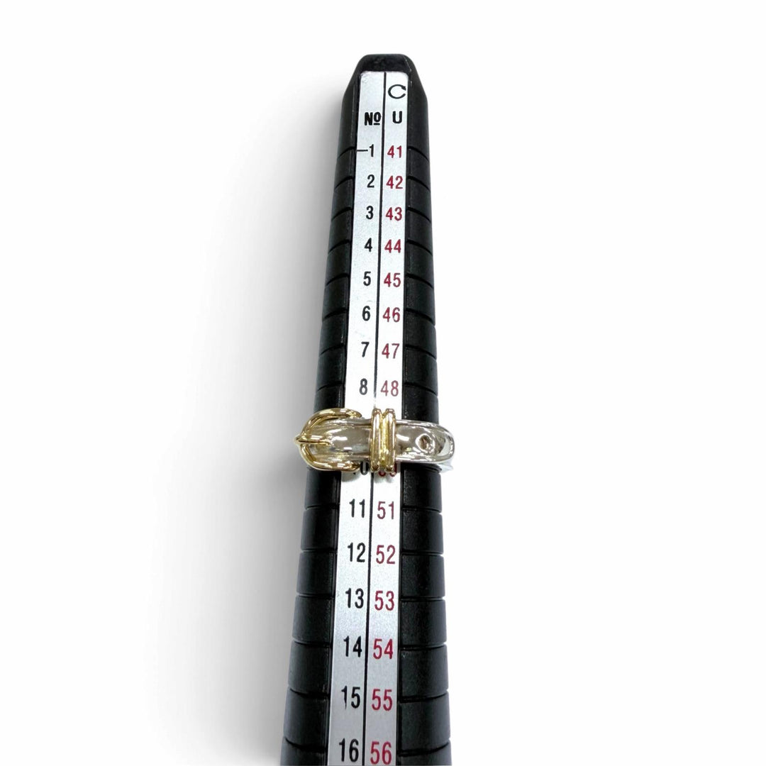 Excellent HERMES Ring ring Ceinture Belt Ring Silver 925 Women 50