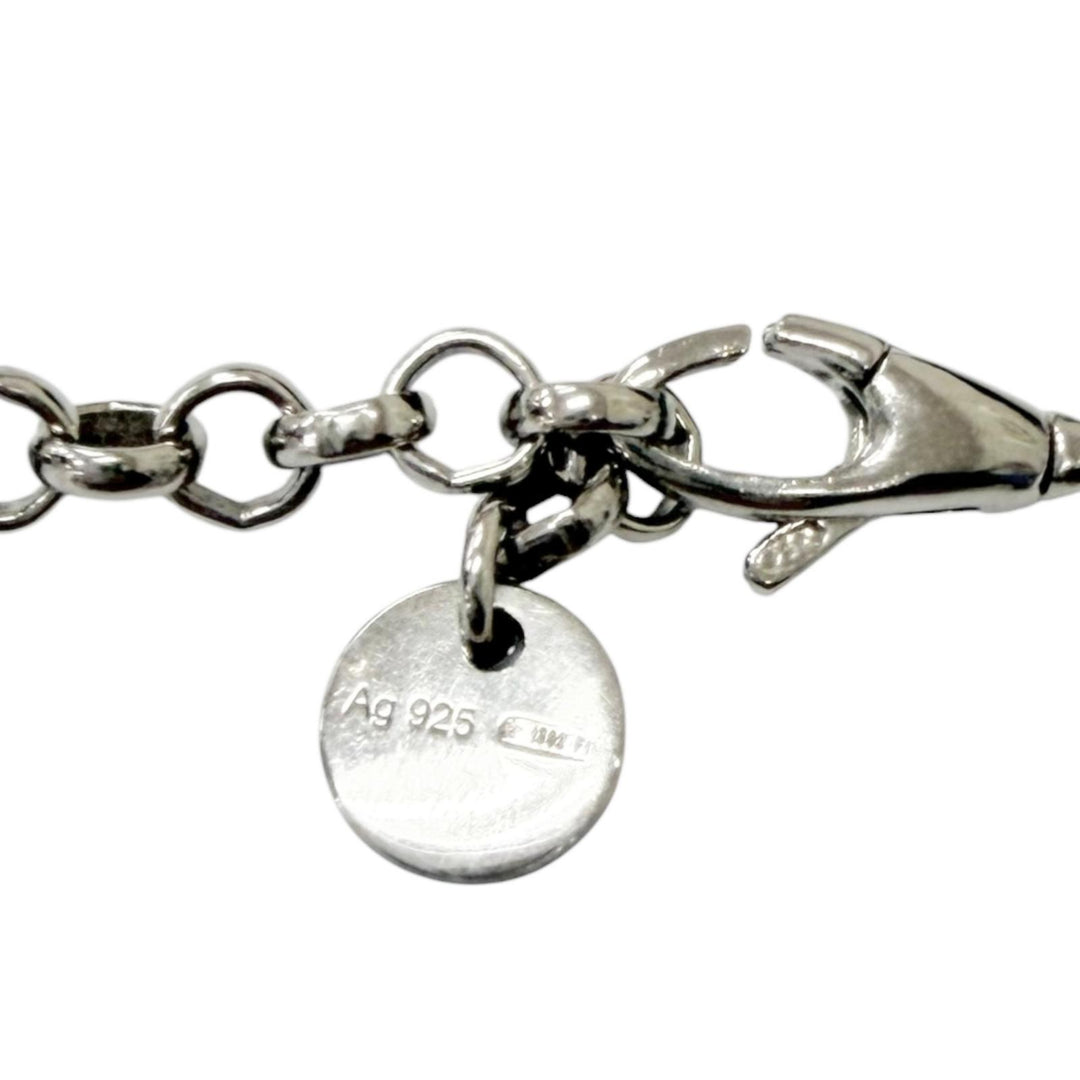 Great GUCCI Necklace Interlocking G Arabesque Silver AG925 mens 455535