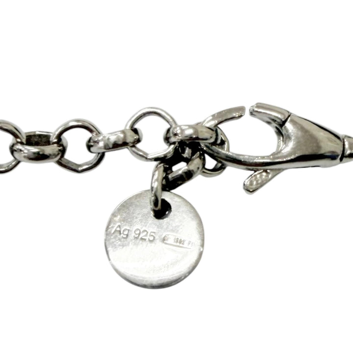Great GUCCI Necklace Interlocking G Arabesque Silver AG925 mens 455535