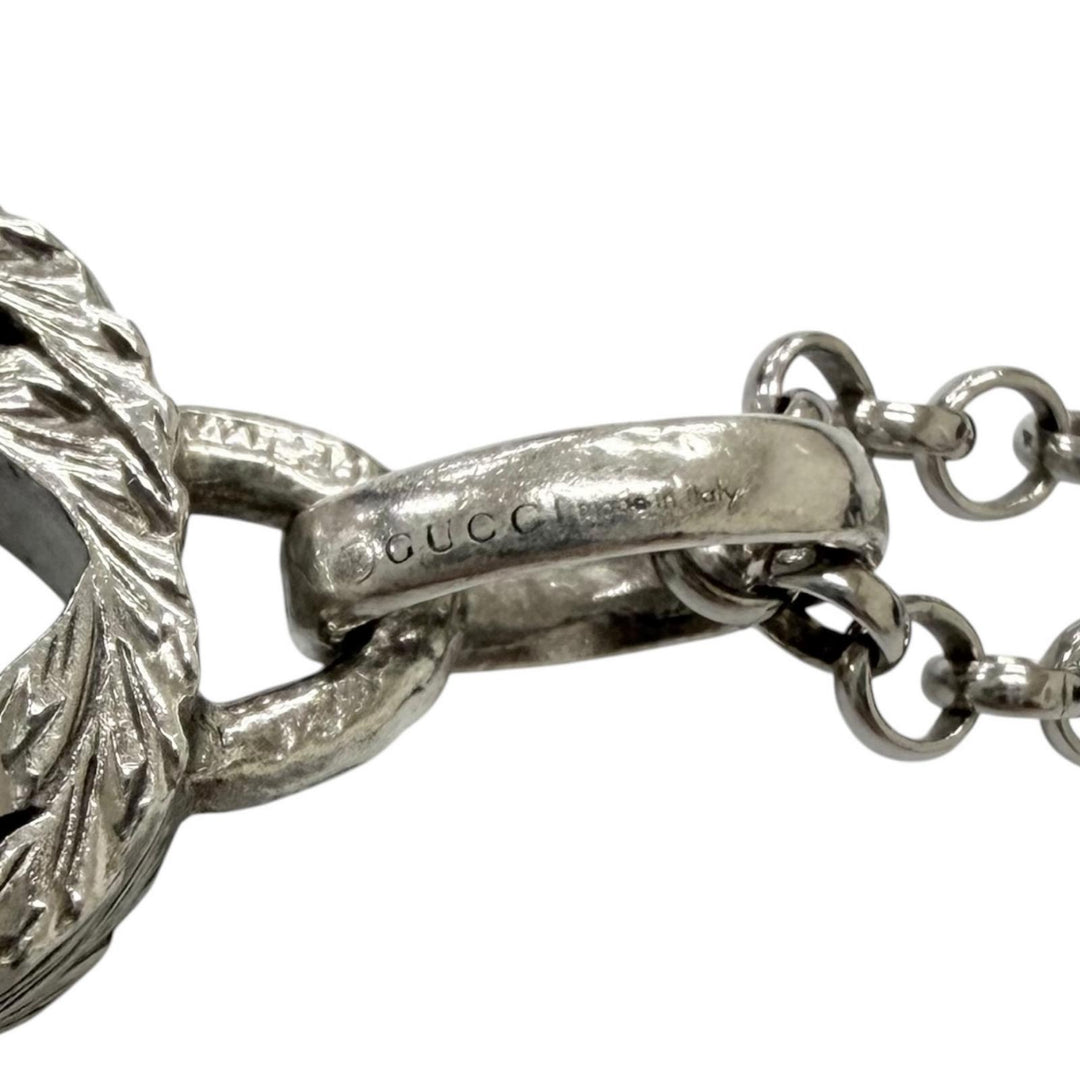 Great GUCCI Necklace Interlocking G Arabesque Silver AG925 mens 455535