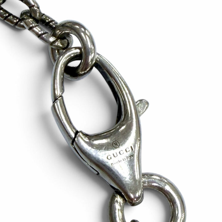 Great GUCCI Necklace Interlocking G Arabesque Silver AG925 mens 455307