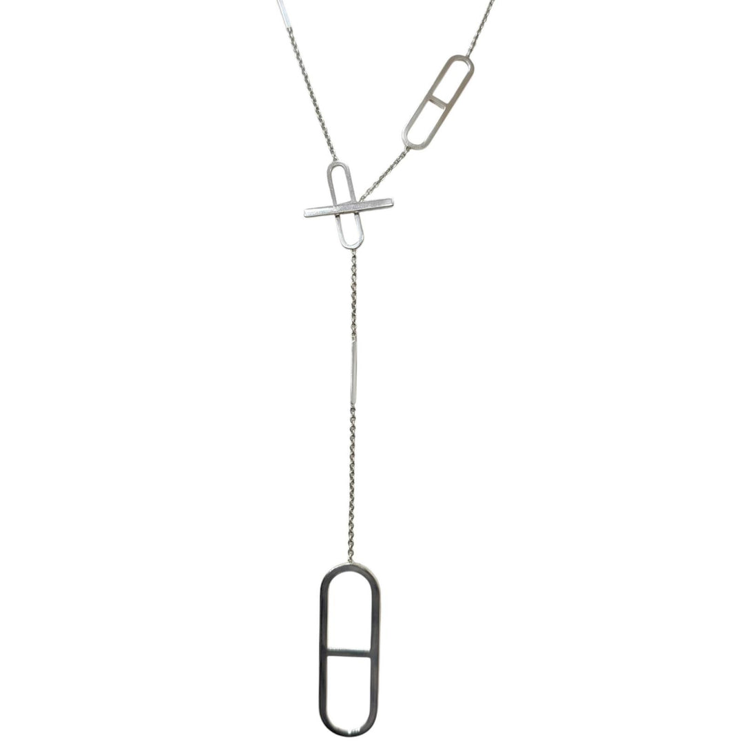 Great HERMES Necklace Ever ChÃ©ne Dunkel Silver SV925 mens