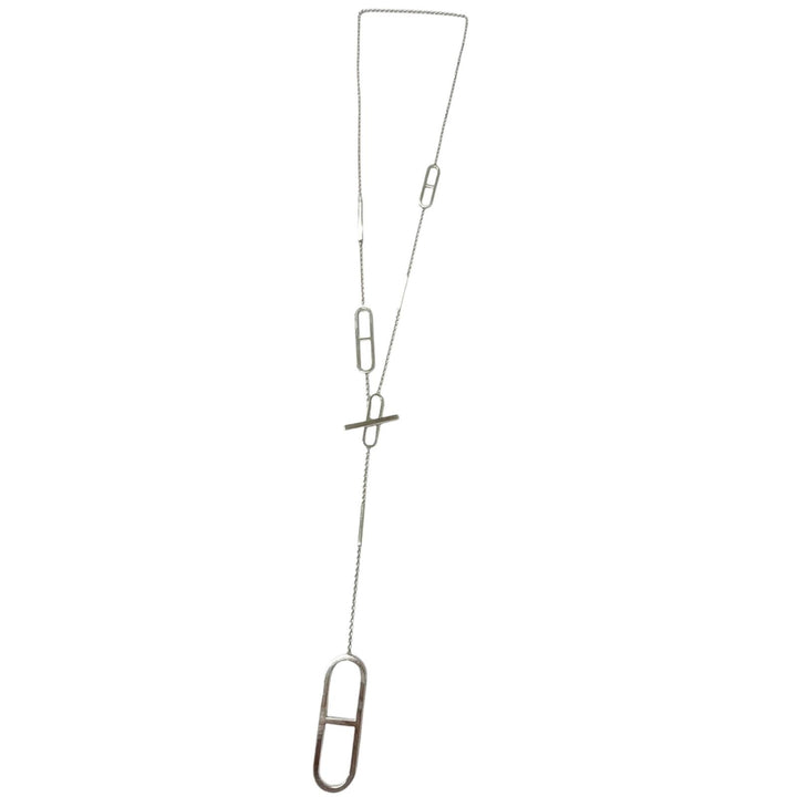 Great HERMES Necklace Ever ChÃ©ne Dunkel Silver SV925 mens