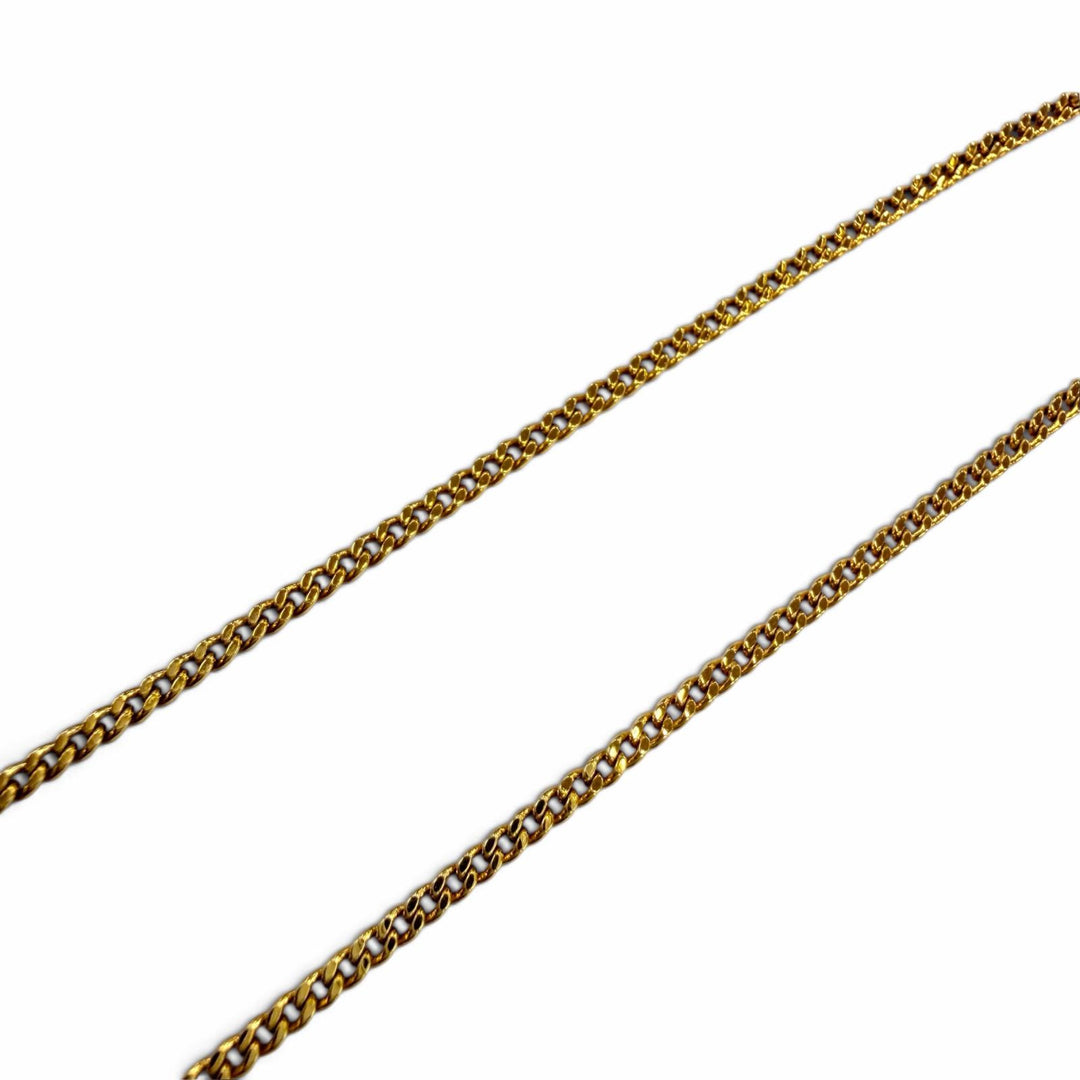 Excellent CELINE Triomphe Rhinestone Necklace / Gold Finish Current product