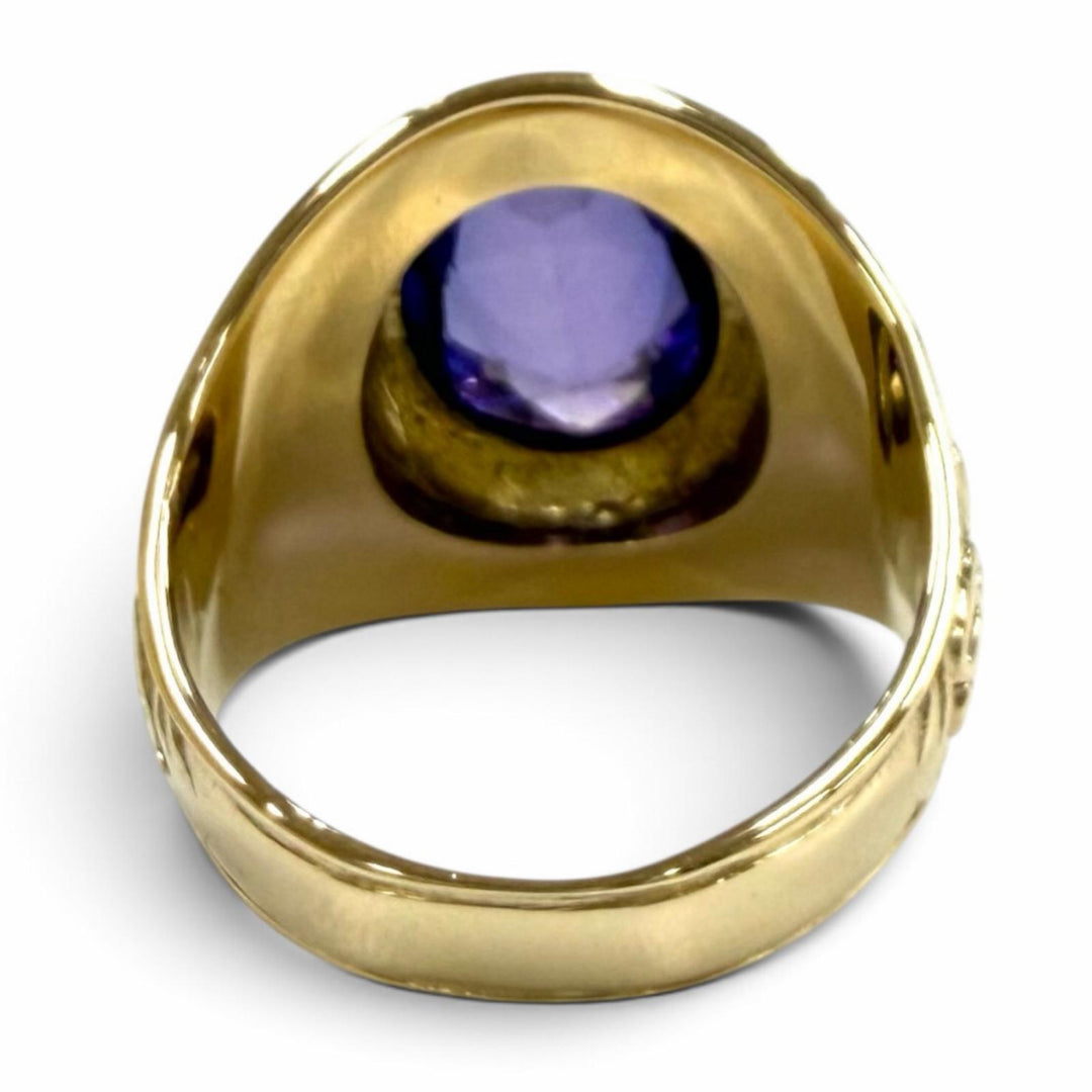 Great BALFOUR Ring ring BOURNE HIGH SCHOOL (1963) gold K10 mens