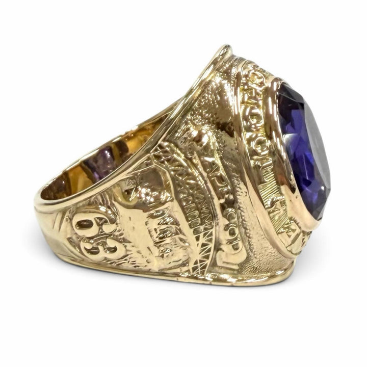 Great BALFOUR Ring ring BOURNE HIGH SCHOOL (1963) gold K10 mens