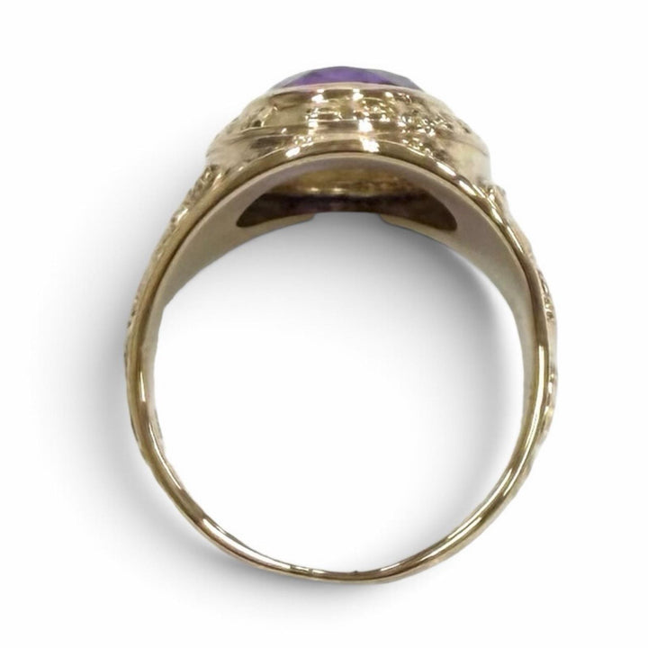 Great BALFOUR Ring ring BOURNE HIGH SCHOOL (1963) gold K10 mens
