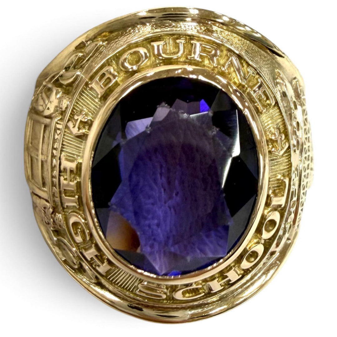 Great BALFOUR Ring ring BOURNE HIGH SCHOOL (1963) gold K10 mens