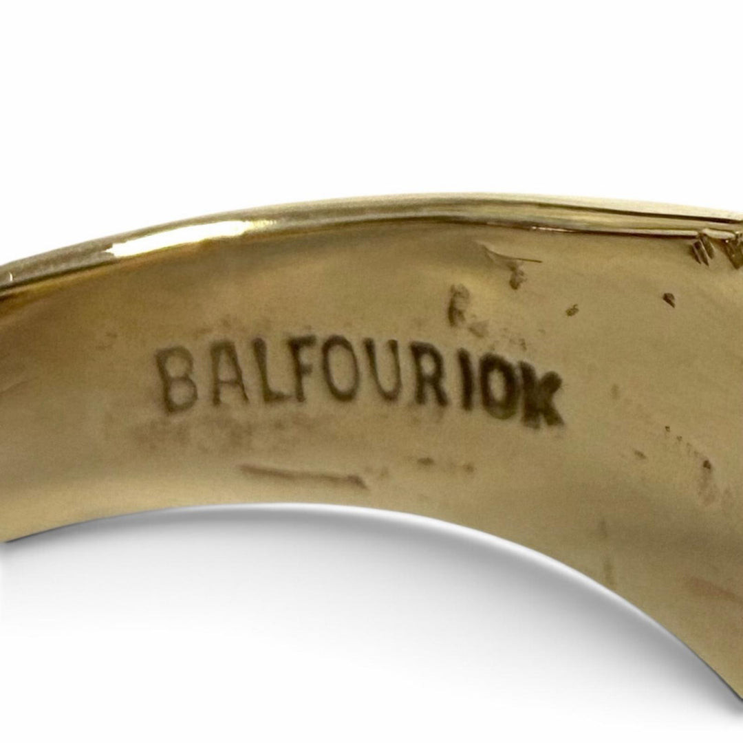 Great BALFOUR Ring ring BOURNE HIGH SCHOOL (1963) gold K10 mens