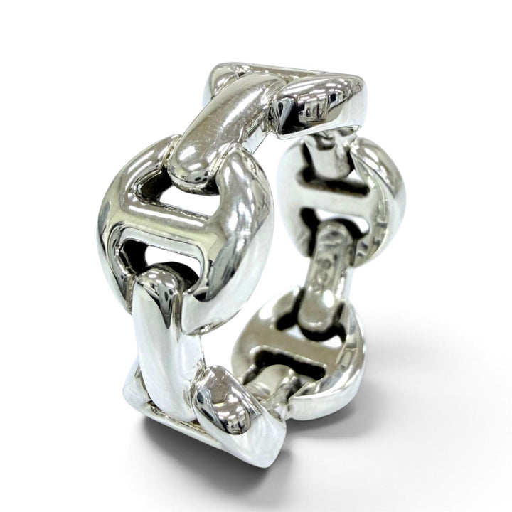Excellent HOORSENBUHS ring DAME CLASSIC Tri-Link Ring (Current Model) Silver 925