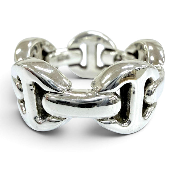 Excellent HOORSENBUHS ring DAME CLASSIC Tri-Link Ring (Current Model) Silver 925
