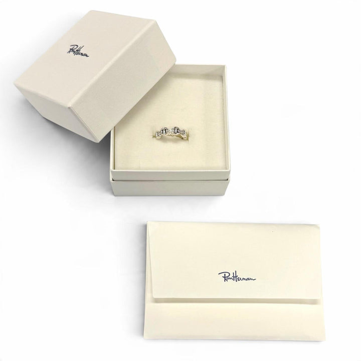 Excellent HOORSENBUHS Ring ring DAME TRI-LINK WITH DIAMOND BRIDGES Silver 925