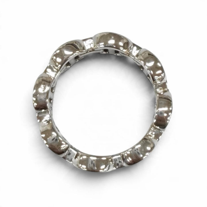 Excellent HOORSENBUHS Ring ring DAME TRI-LINK WITH DIAMOND BRIDGES Silver 925