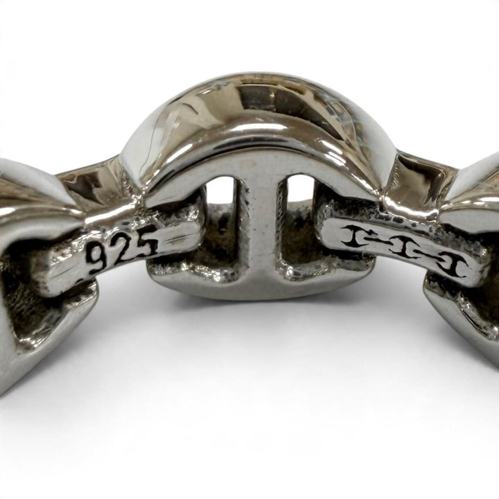 Excellent HOORSENBUHS Ring ring DAME TRI-LINK WITH DIAMOND BRIDGES Silver 925