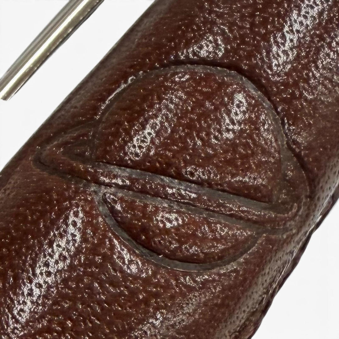 Excellent MONTBLANC Ballpoint pen Silver leather mens 119686