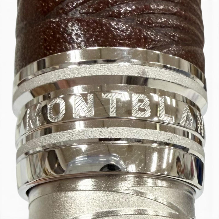 Excellent MONTBLANC Ballpoint pen Silver leather mens 119686