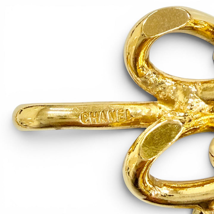 Very Good CHANEL Logo perfume bottle charm, double chain belt, total length gold