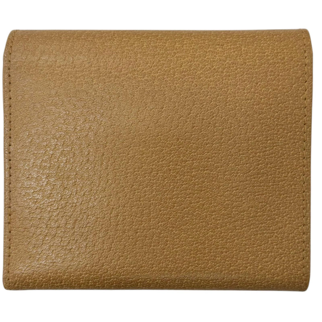 Excellent PRADA Tri-fold wallet Logo-embossed compact wallet CUOIO