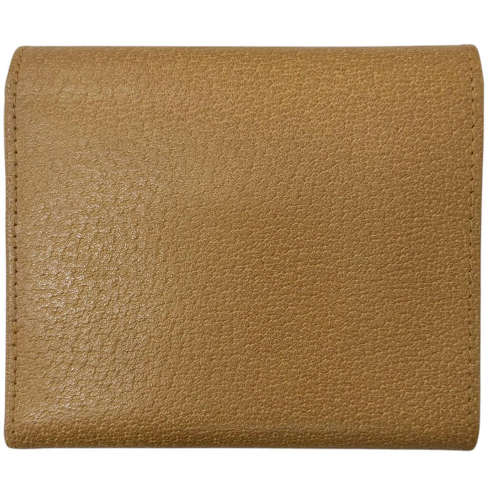 Excellent PRADA Tri-fold wallet Logo-embossed compact wallet CUOIO