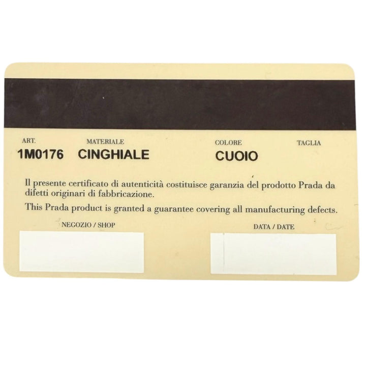 Excellent PRADA Tri-fold wallet Logo-embossed compact wallet CUOIO
