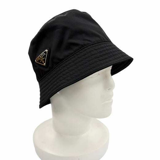 Excellent PRADA hat black recycled polyamide Women L 1HC137