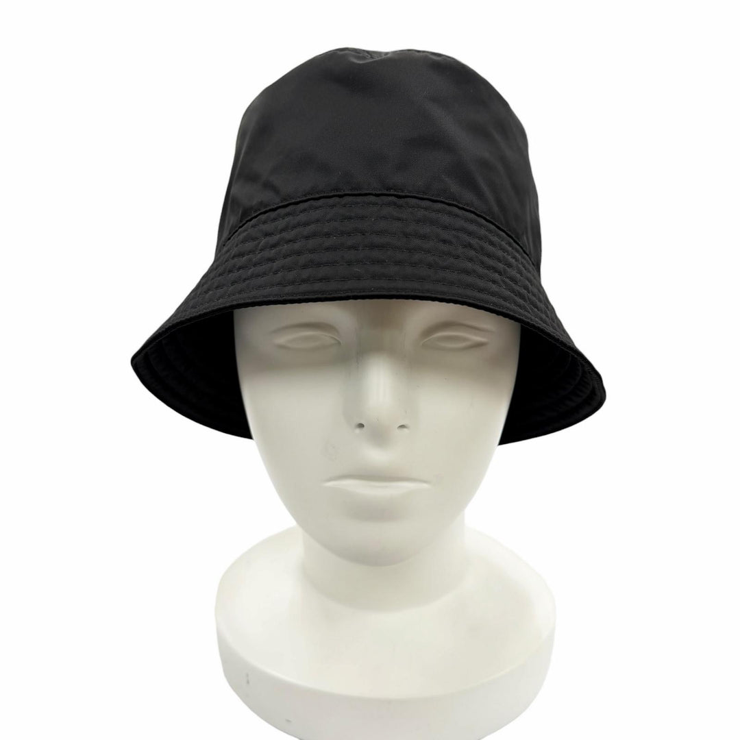 Excellent PRADA hat black recycled polyamide Women L 1HC137
