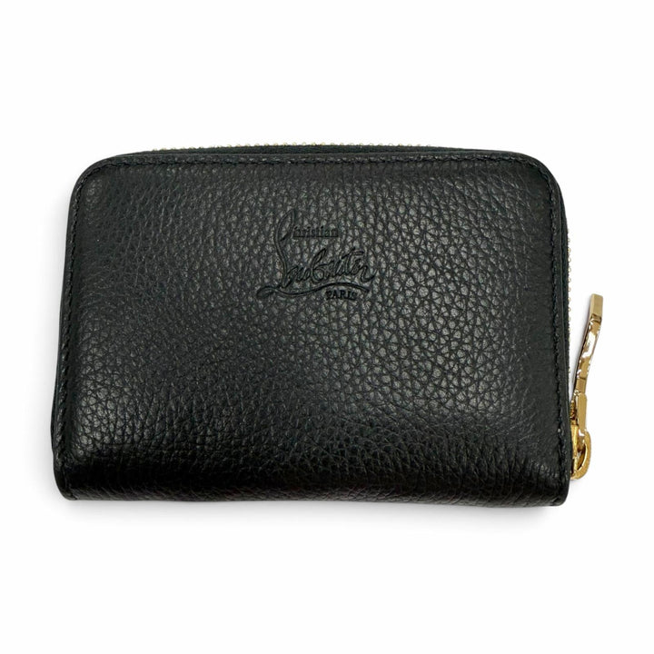 Excellent Christian Louboutin Coin case Panettone studs black leather Women