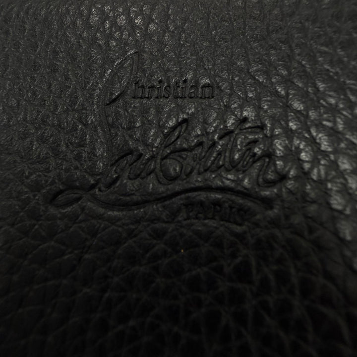 Excellent Christian Louboutin Coin case Panettone studs black leather Women
