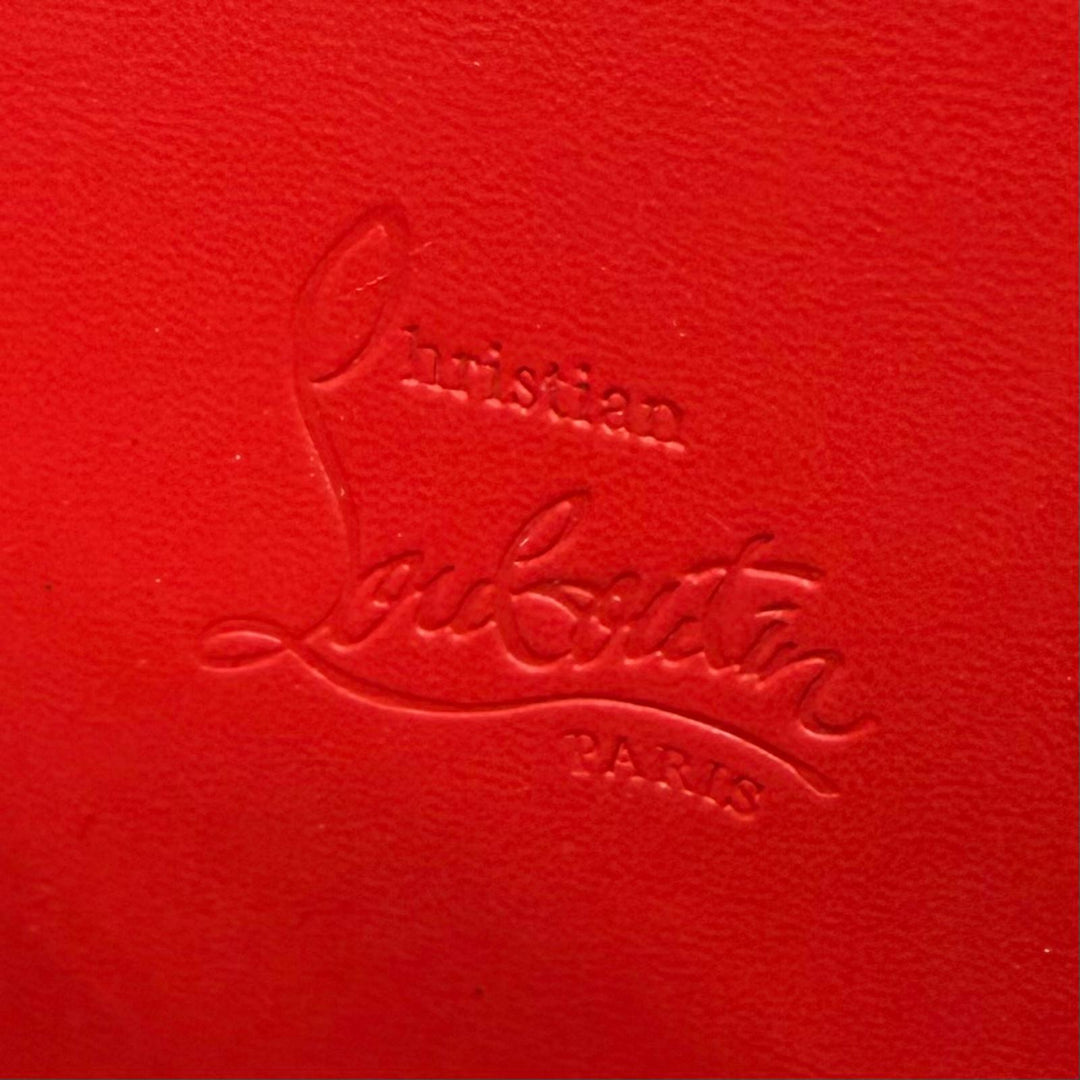Excellent Christian Louboutin Coin case Panettone studs black leather Women